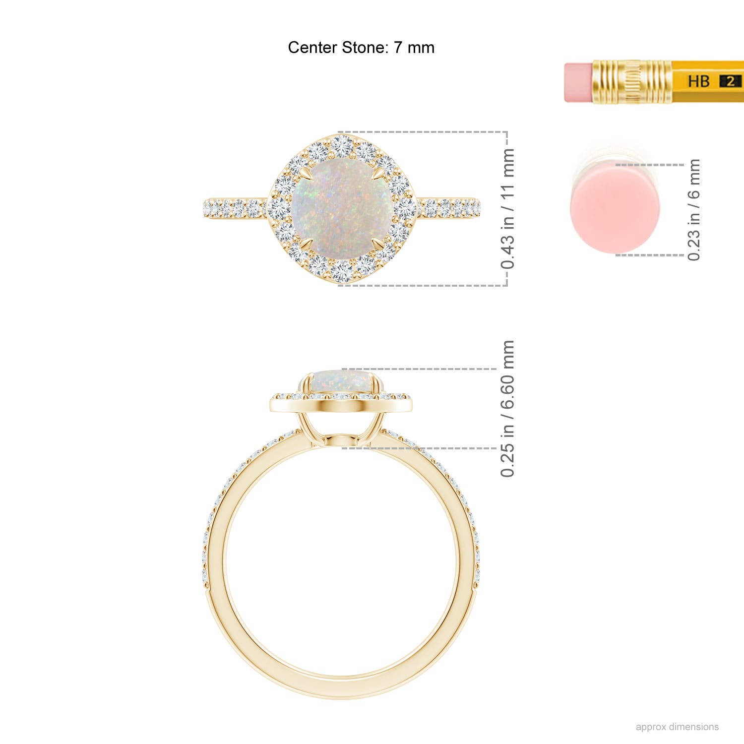 AA - Opal / 1.15 CT / 14 KT Yellow Gold