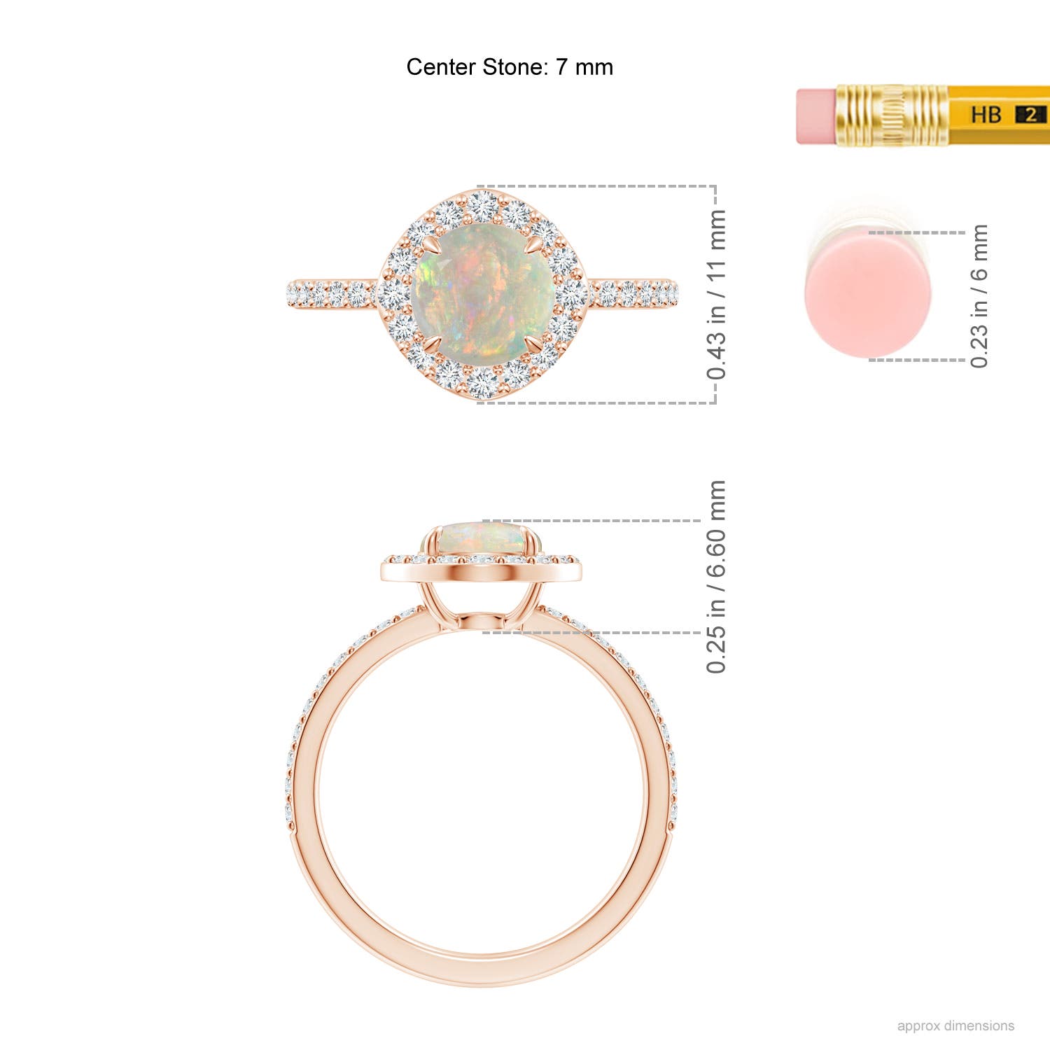 AAAA - Opal / 1.15 CT / 14 KT Rose Gold