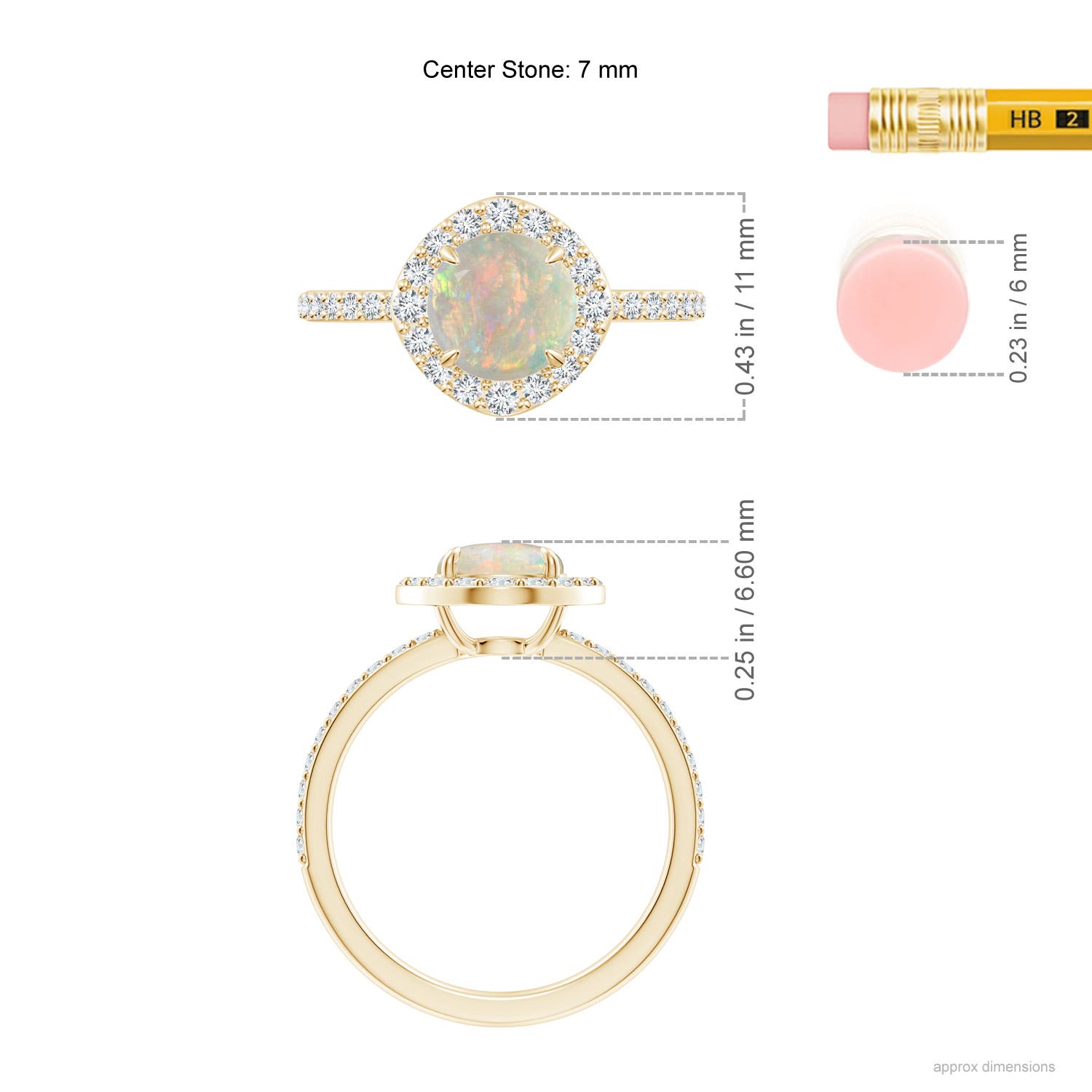 AAAA - Opal / 1.15 CT / 14 KT Yellow Gold