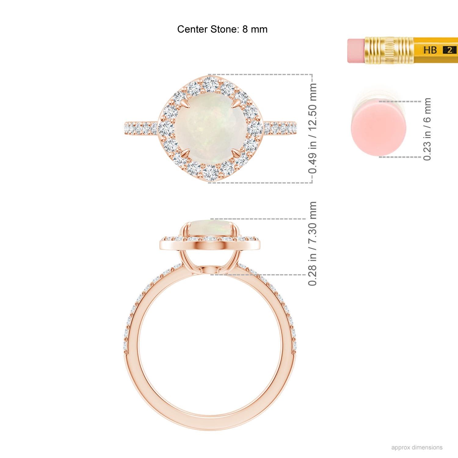 A - Opal / 1.67 CT / 14 KT Rose Gold