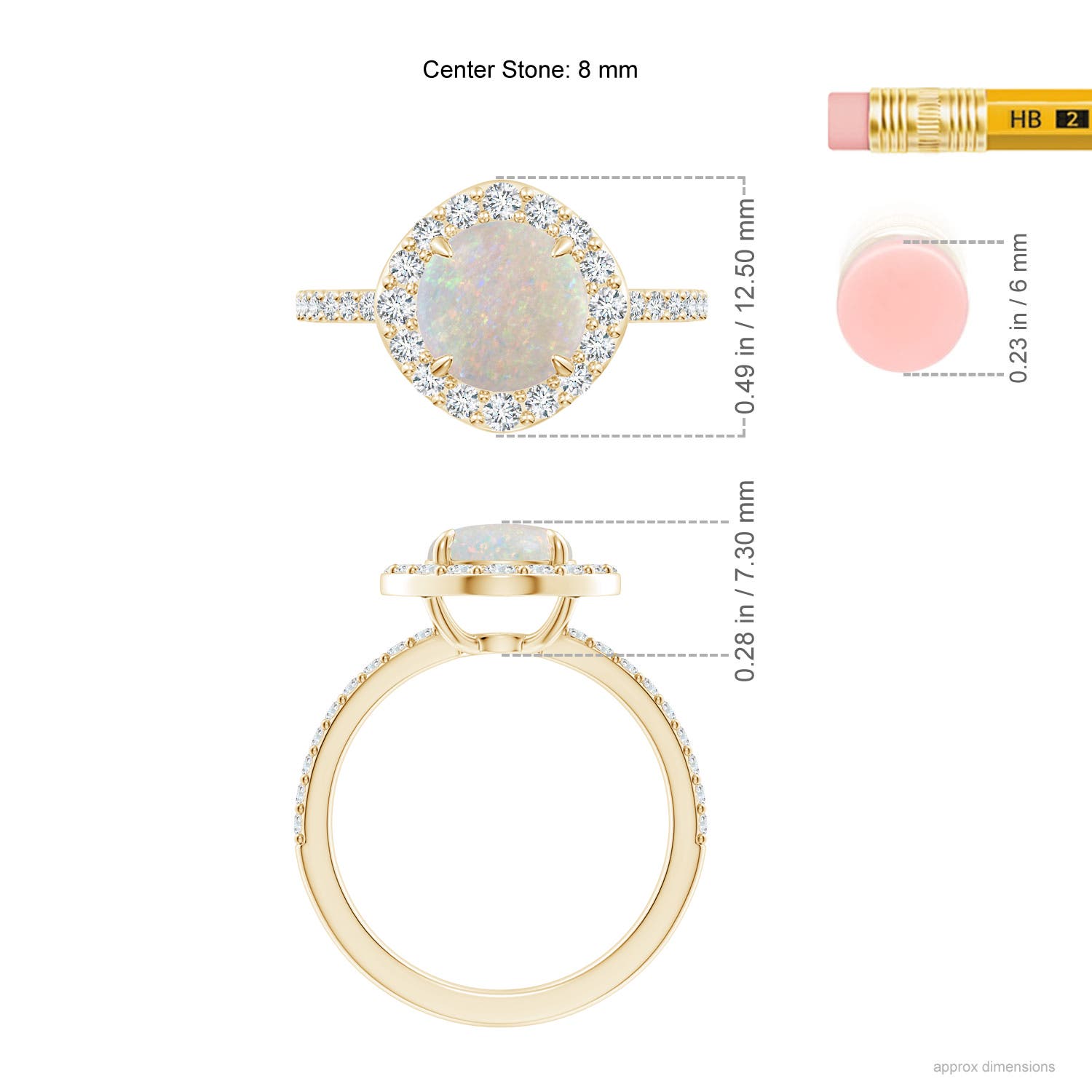 AA - Opal / 1.67 CT / 14 KT Yellow Gold