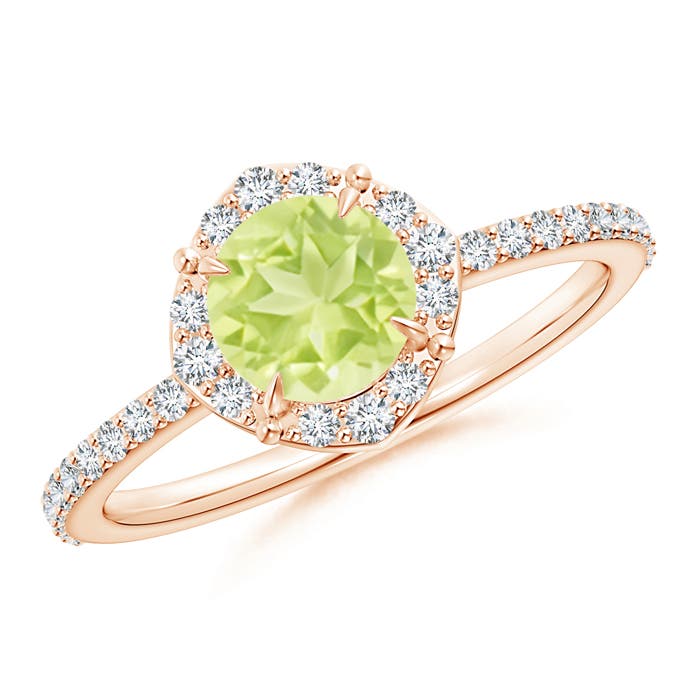 A - Peridot / 1.24 CT / 14 KT Rose Gold