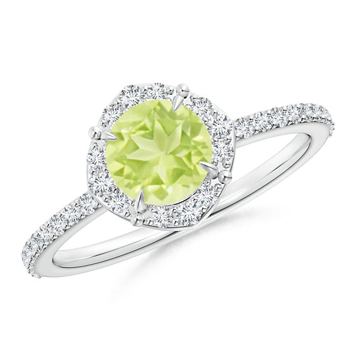 A - Peridot / 1.24 CT / 14 KT White Gold