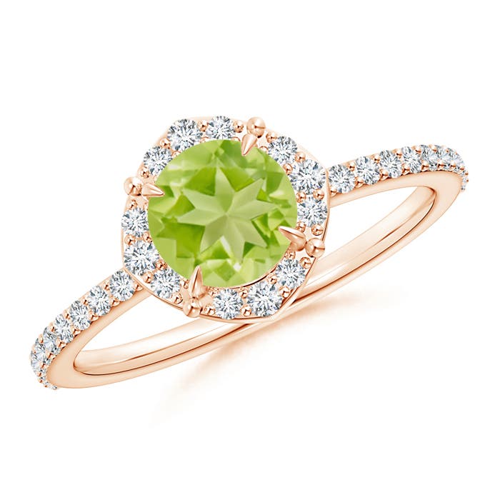 AA - Peridot / 1.24 CT / 14 KT Rose Gold