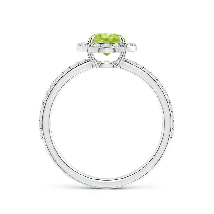 AA - Peridot / 1.24 CT / 14 KT White Gold