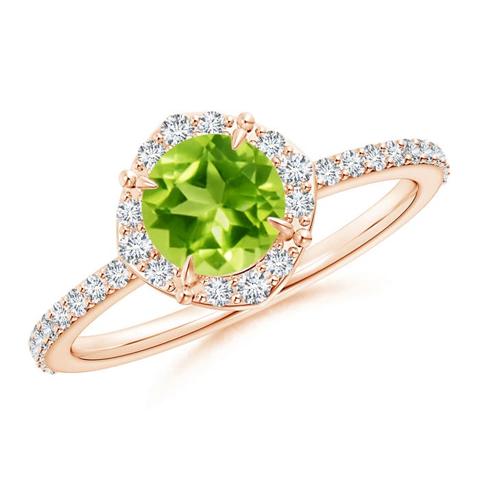 AAA - Peridot / 1.24 CT / 14 KT Rose Gold