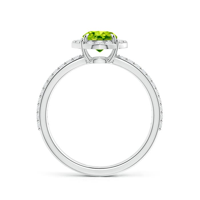 AAA - Peridot / 1.24 CT / 14 KT White Gold