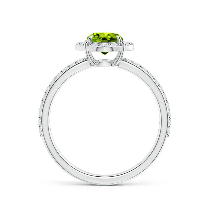 AAAA - Peridot / 1.24 CT / 14 KT White Gold