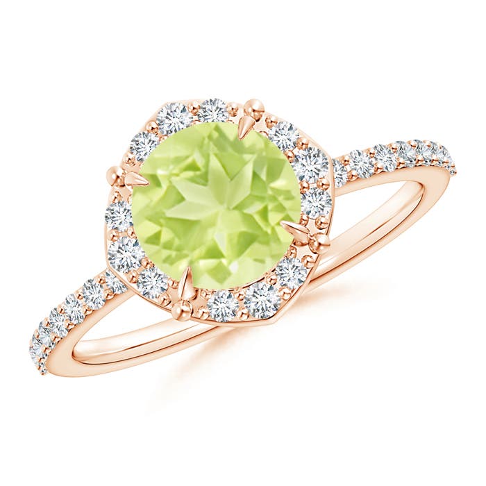 A - Peridot / 1.8 CT / 14 KT Rose Gold