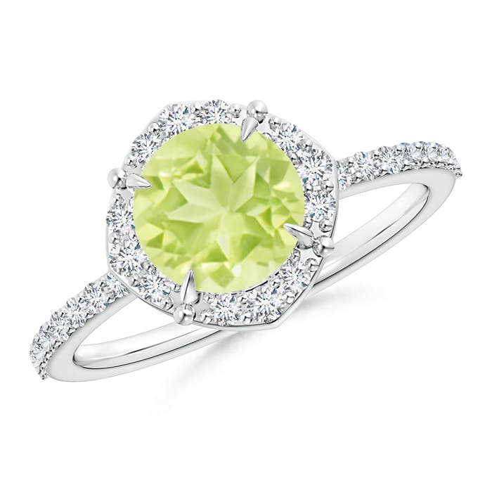 A - Peridot / 1.8 CT / 14 KT White Gold