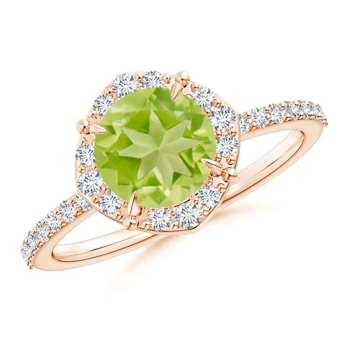 AA - Peridot / 1.8 CT / 14 KT Rose Gold