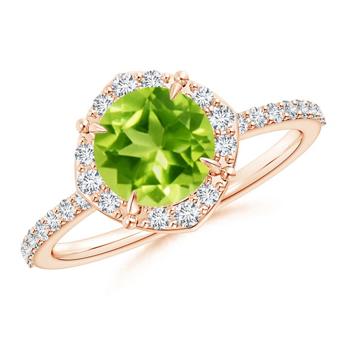 AAA - Peridot / 1.8 CT / 14 KT Rose Gold