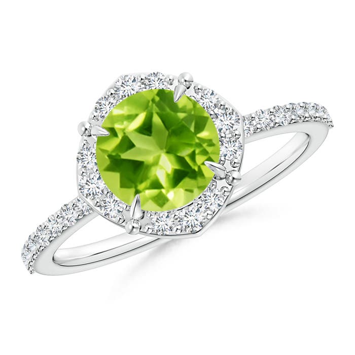 AAA - Peridot / 1.8 CT / 14 KT White Gold