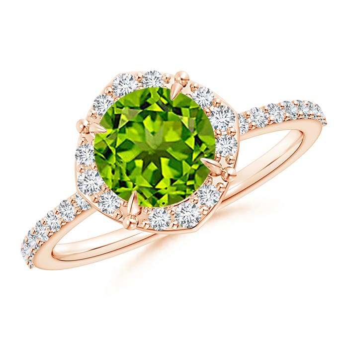 AAAA - Peridot / 1.8 CT / 14 KT Rose Gold