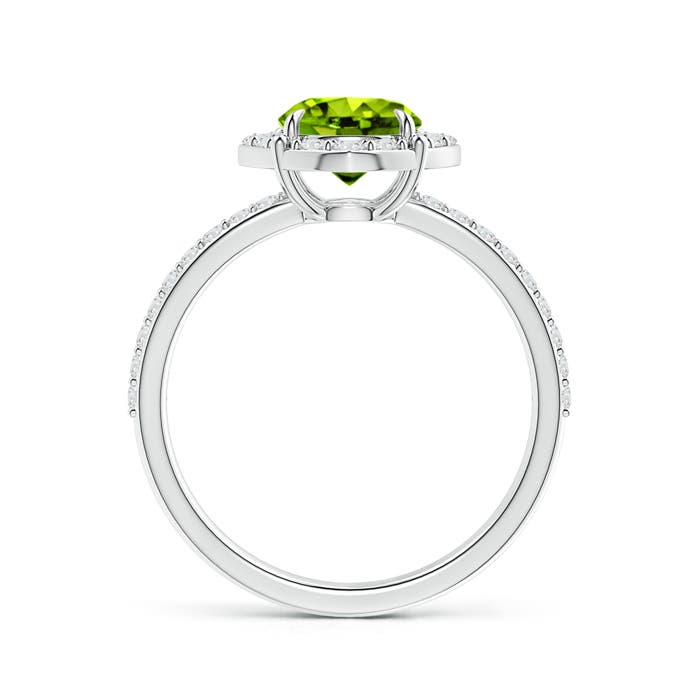 AAAA - Peridot / 1.8 CT / 14 KT White Gold