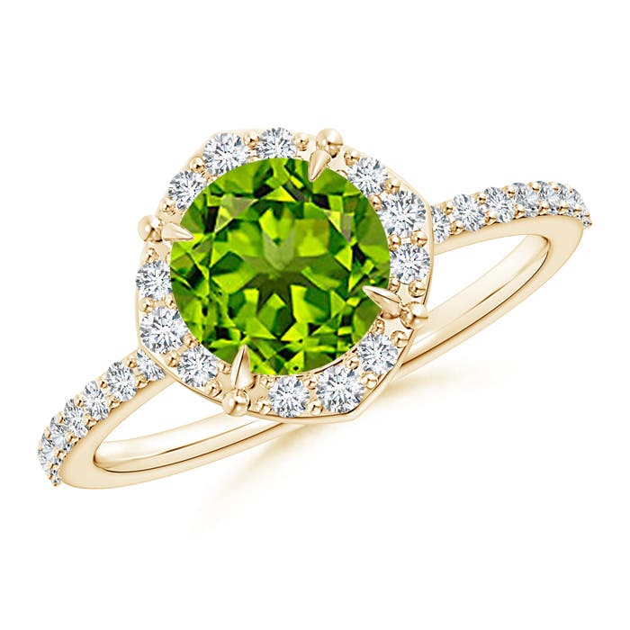 AAAA - Peridot / 1.8 CT / 14 KT Yellow Gold