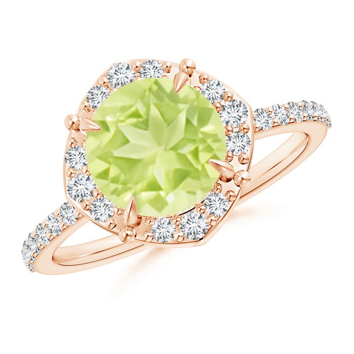 A - Peridot / 2.52 CT / 14 KT Rose Gold