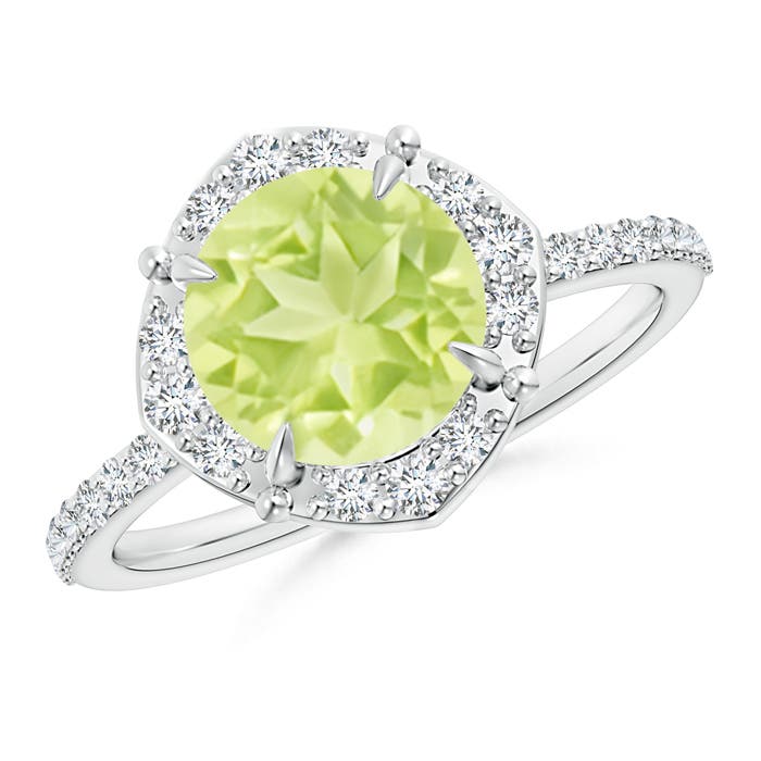 A - Peridot / 2.52 CT / 14 KT White Gold