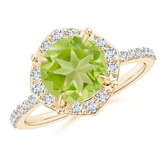 AA - Peridot / 2.52 CT / 14 KT Yellow Gold