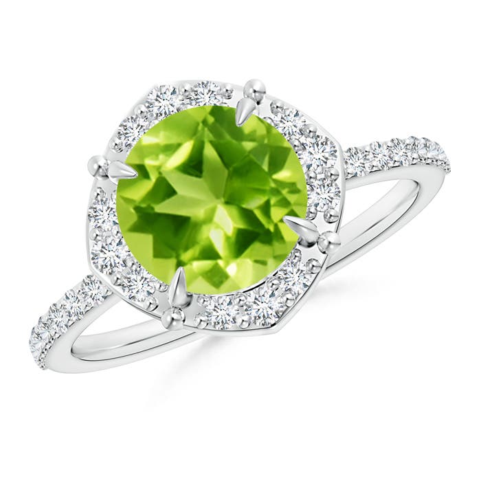 AAA - Peridot / 2.52 CT / 14 KT White Gold