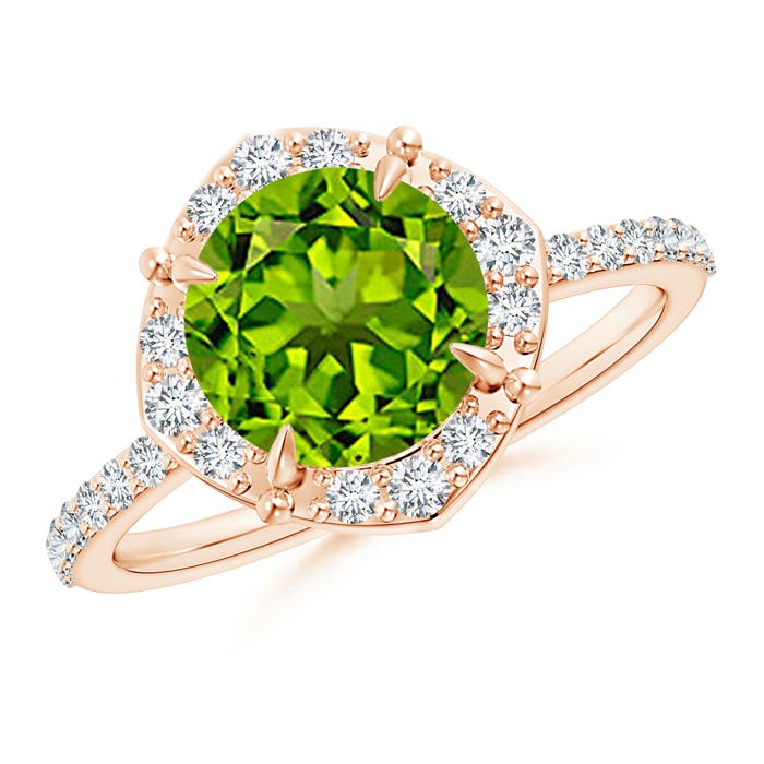 AAAA - Peridot / 2.52 CT / 14 KT Rose Gold