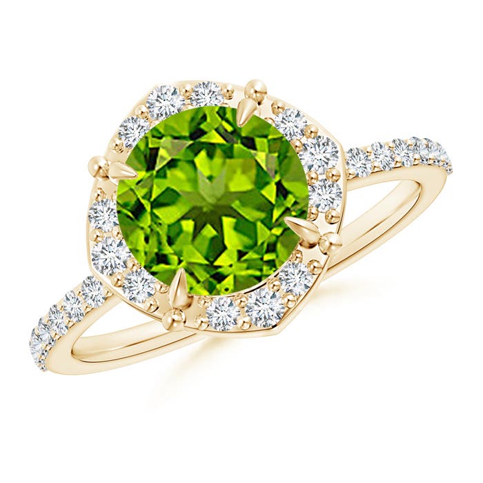 AAAA - Peridot / 2.52 CT / 14 KT Yellow Gold