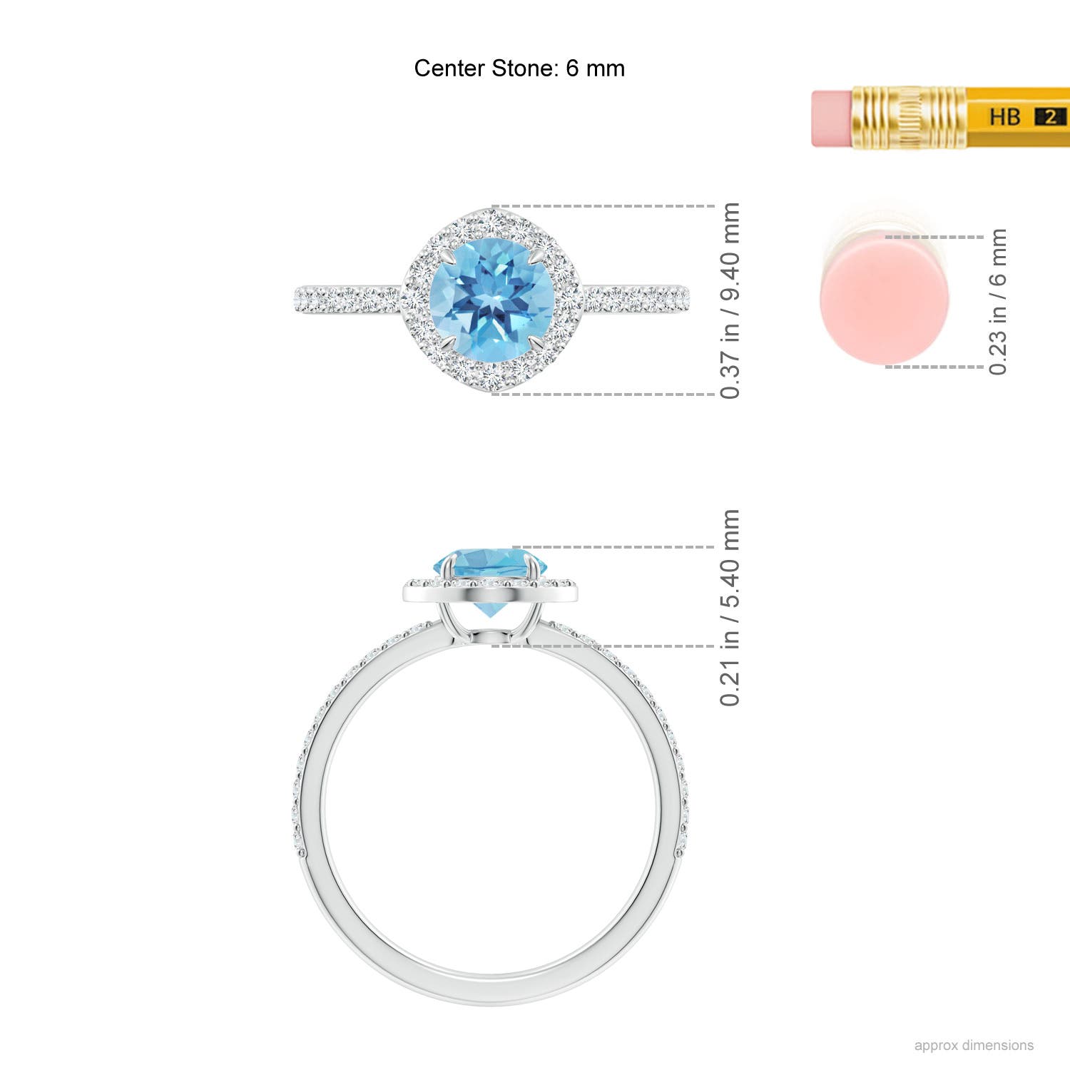 A - Swiss Blue Topaz / 1.24 CT / 14 KT White Gold