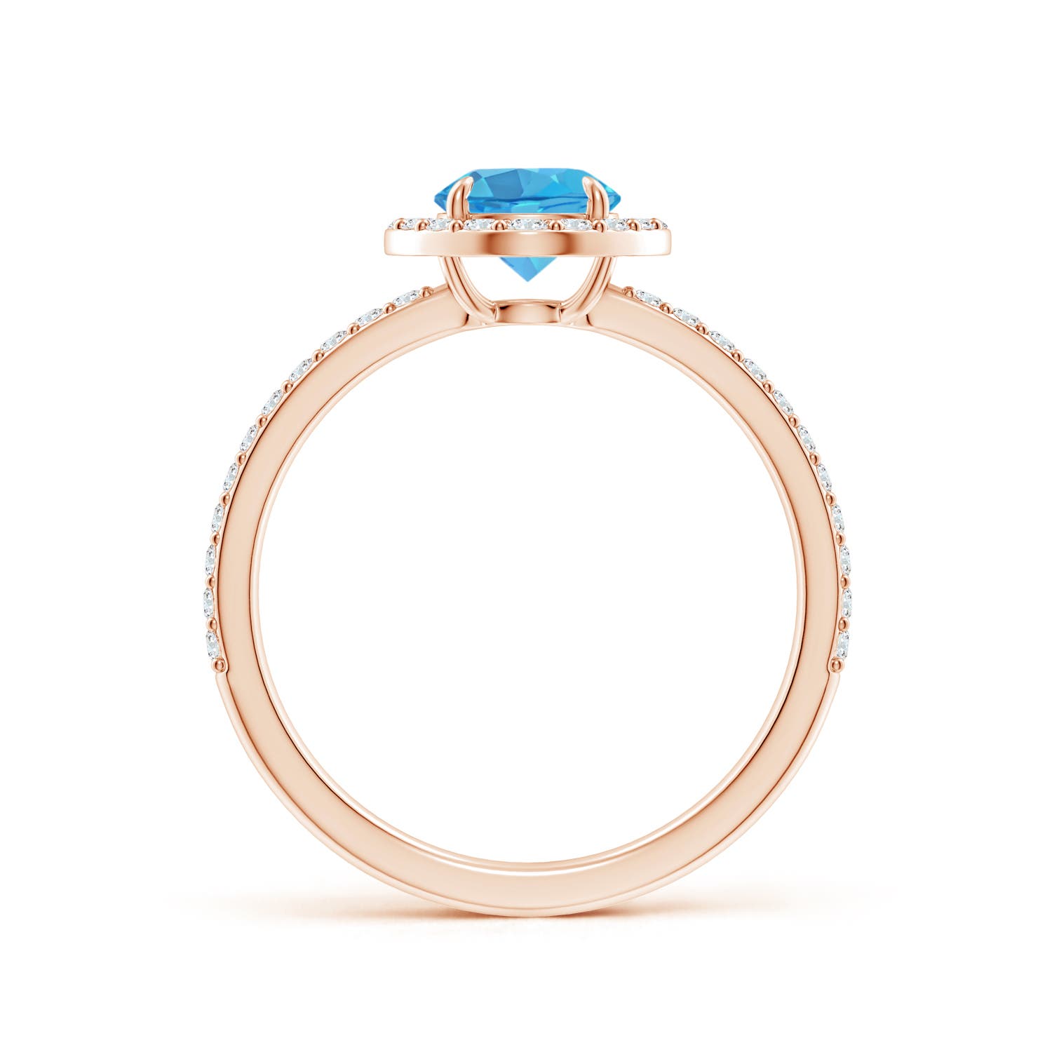 AA - Swiss Blue Topaz / 1.24 CT / 14 KT Rose Gold