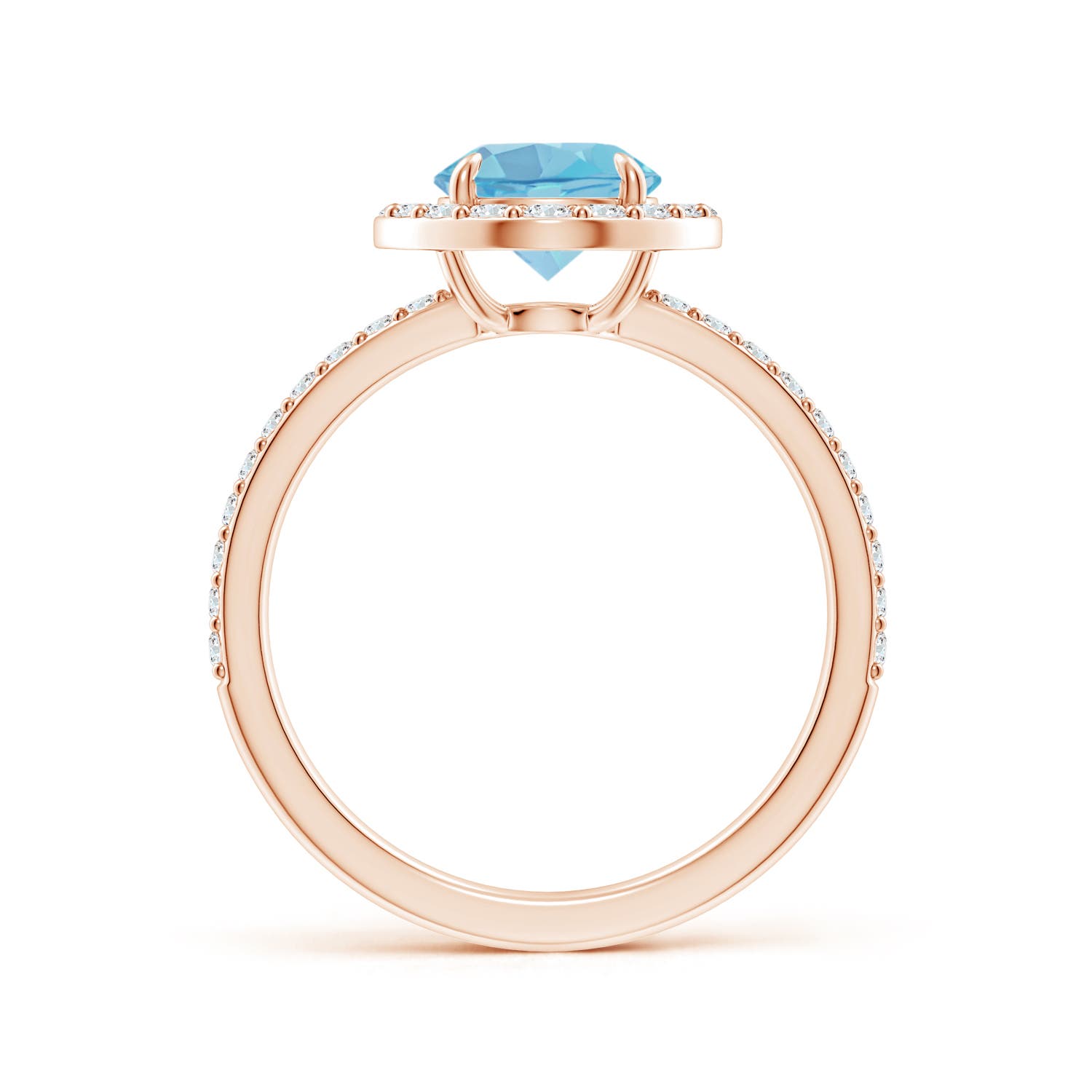 A - Swiss Blue Topaz / 1.95 CT / 14 KT Rose Gold