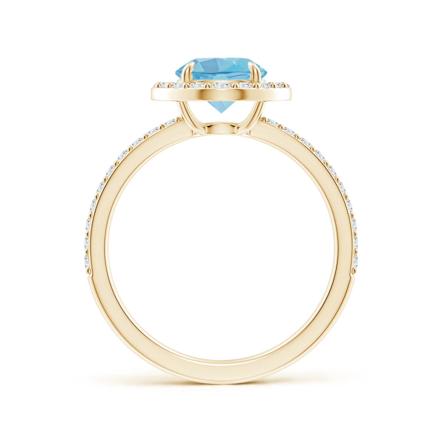 A - Swiss Blue Topaz / 1.95 CT / 14 KT Yellow Gold