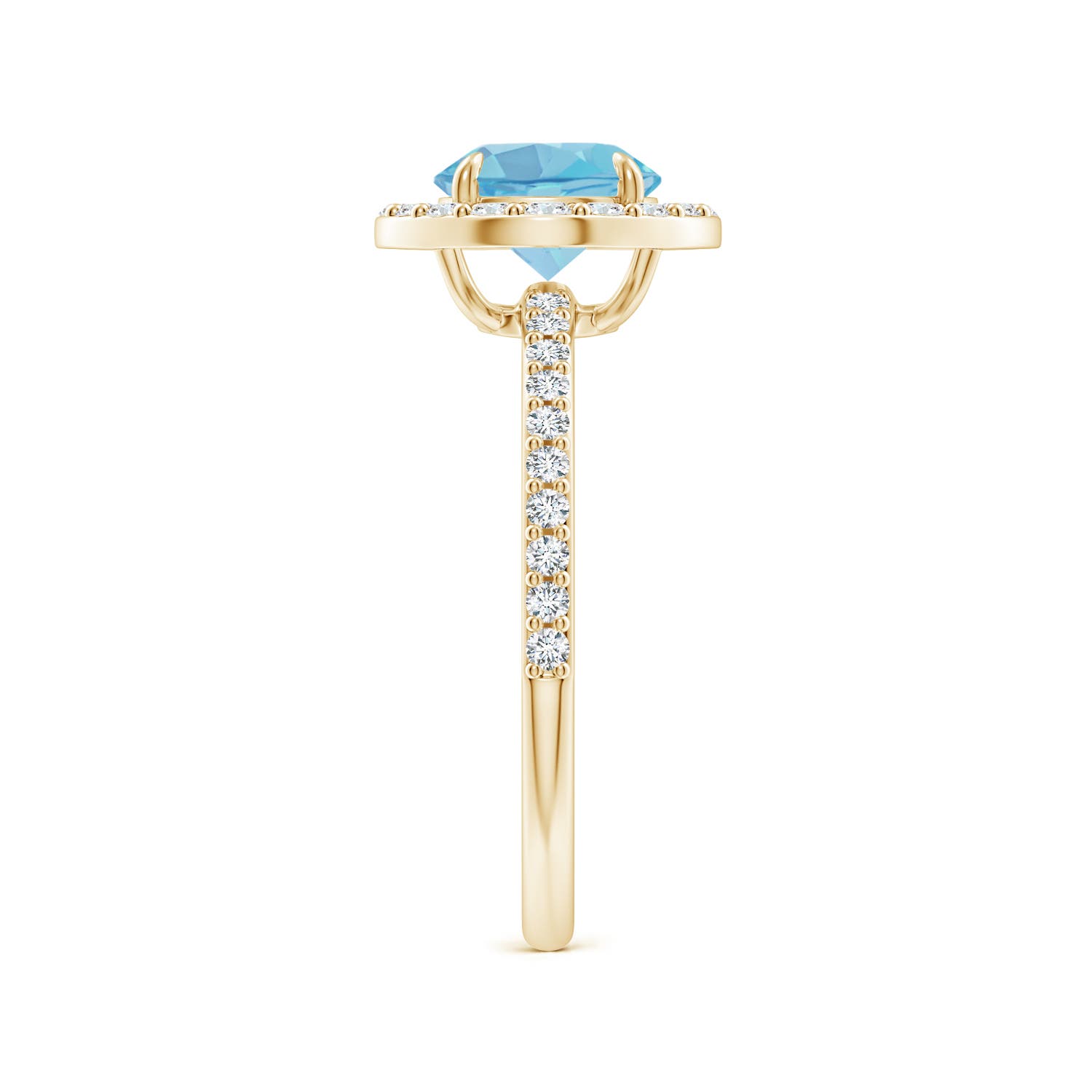 A - Swiss Blue Topaz / 1.95 CT / 14 KT Yellow Gold