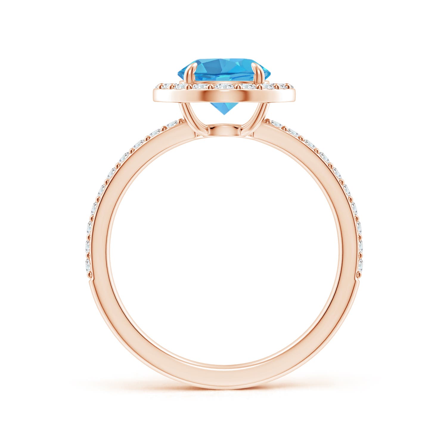 AA - Swiss Blue Topaz / 1.95 CT / 14 KT Rose Gold