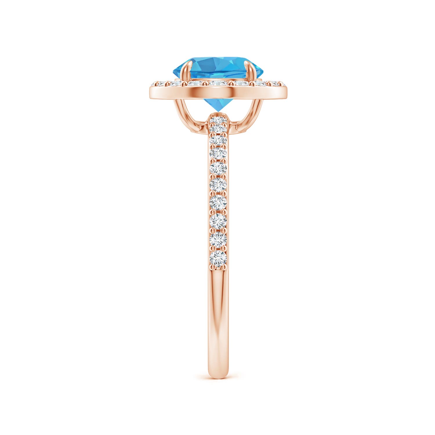 AA - Swiss Blue Topaz / 1.95 CT / 14 KT Rose Gold