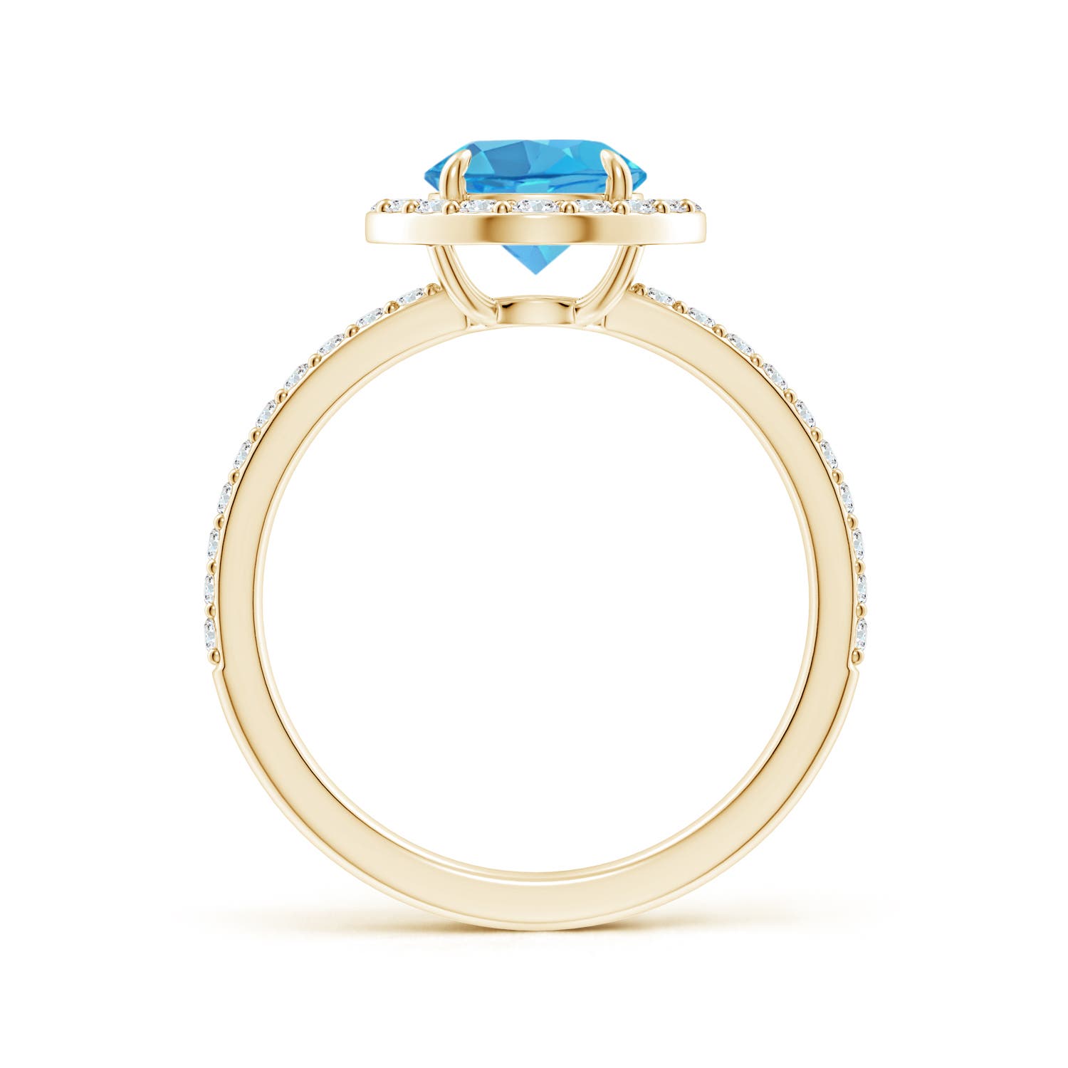 AA - Swiss Blue Topaz / 1.95 CT / 14 KT Yellow Gold