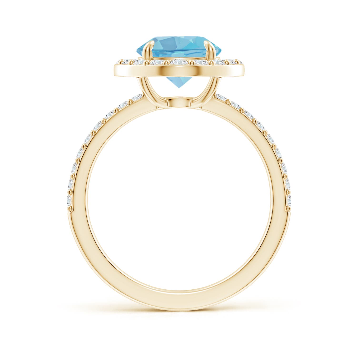 A - Swiss Blue Topaz / 2.87 CT / 14 KT Yellow Gold