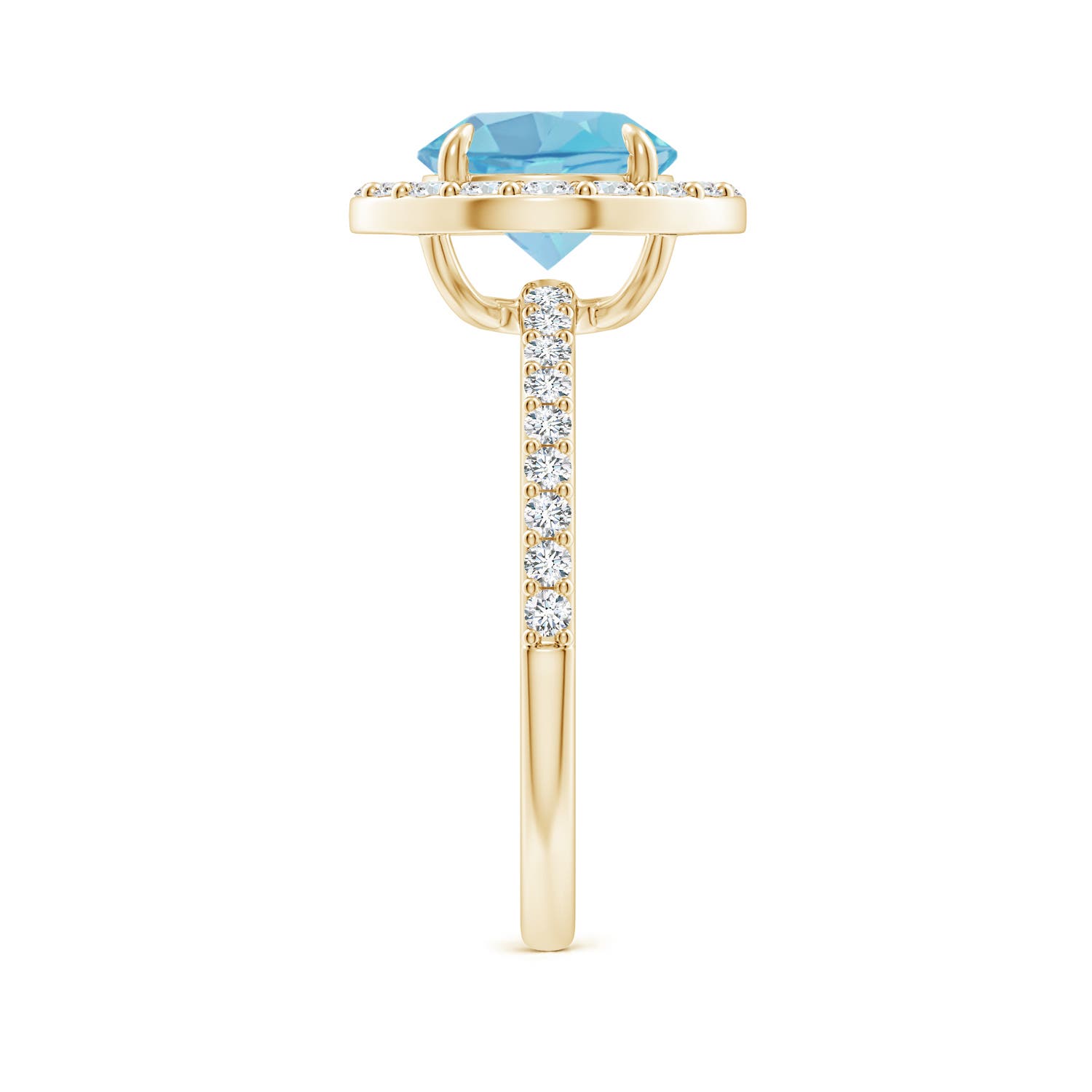 A - Swiss Blue Topaz / 2.87 CT / 14 KT Yellow Gold