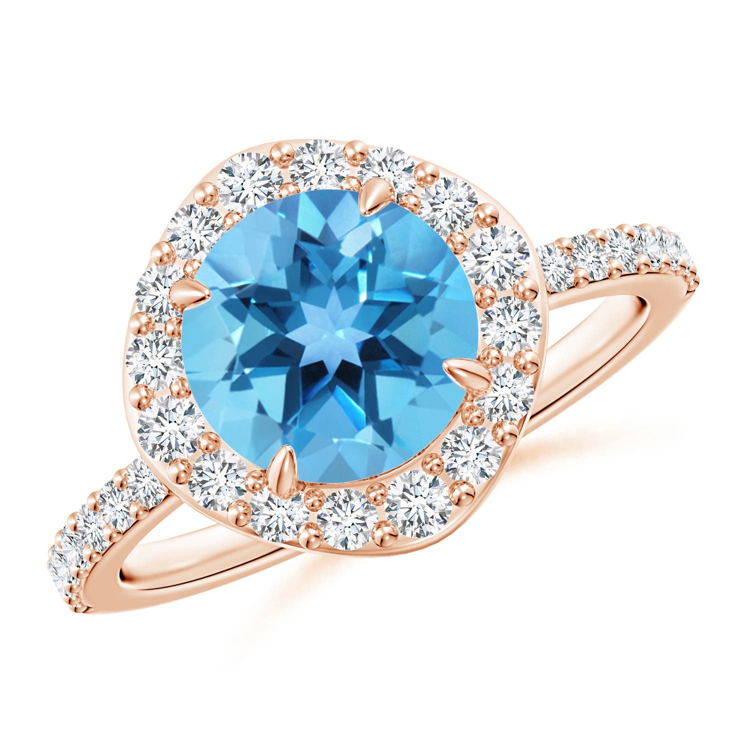 AA - Swiss Blue Topaz / 2.87 CT / 14 KT Rose Gold