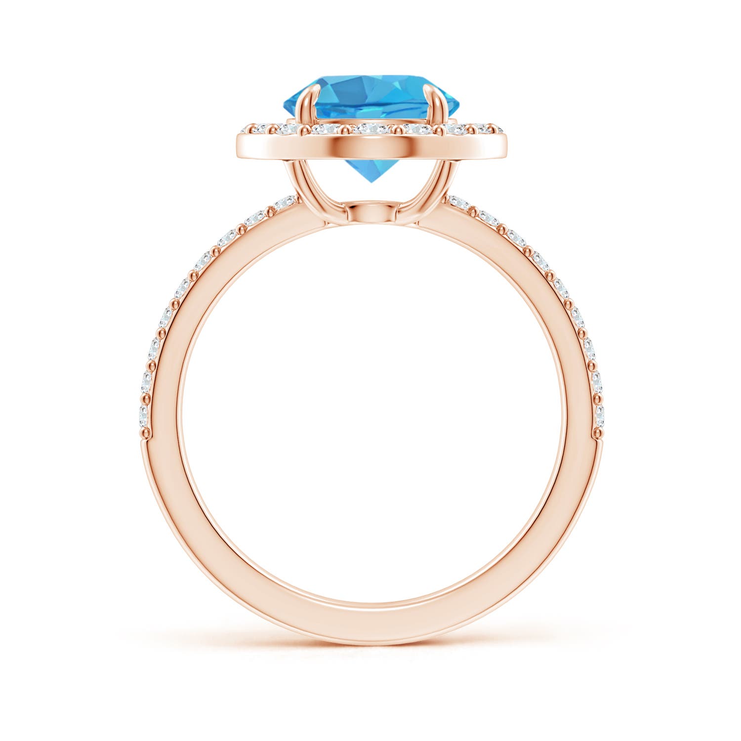 AA - Swiss Blue Topaz / 2.87 CT / 14 KT Rose Gold