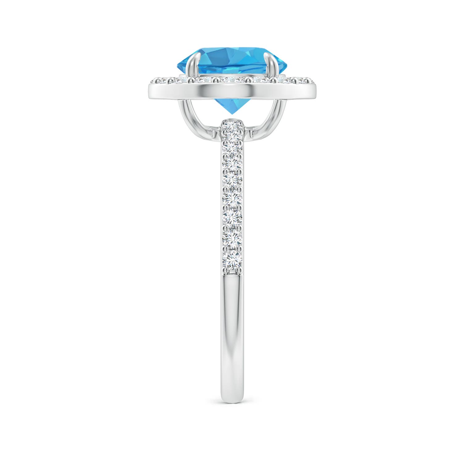 AA - Swiss Blue Topaz / 2.87 CT / 14 KT White Gold