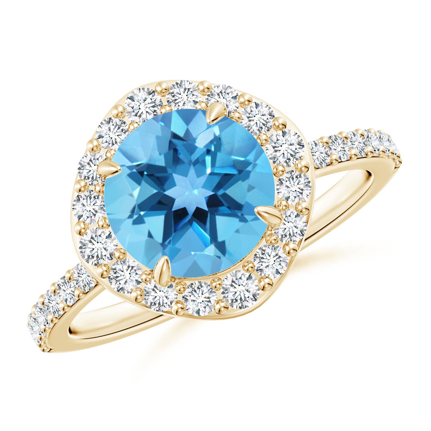 AA - Swiss Blue Topaz / 2.87 CT / 14 KT Yellow Gold