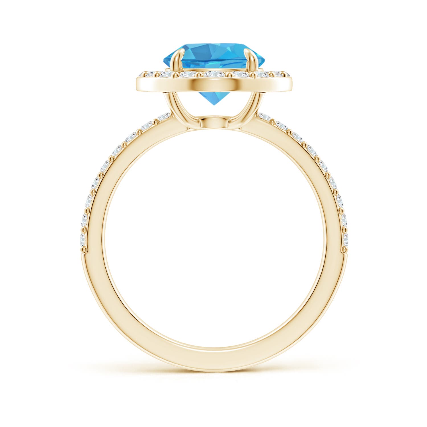 AA - Swiss Blue Topaz / 2.87 CT / 14 KT Yellow Gold