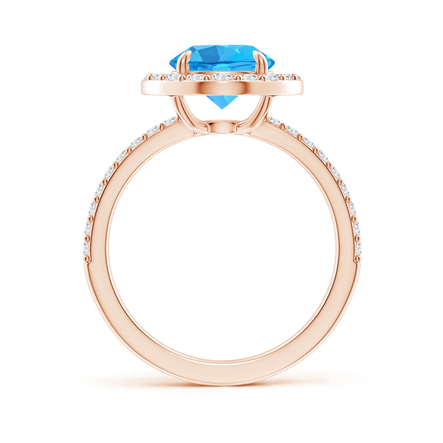 AAA - Swiss Blue Topaz / 2.87 CT / 14 KT Rose Gold