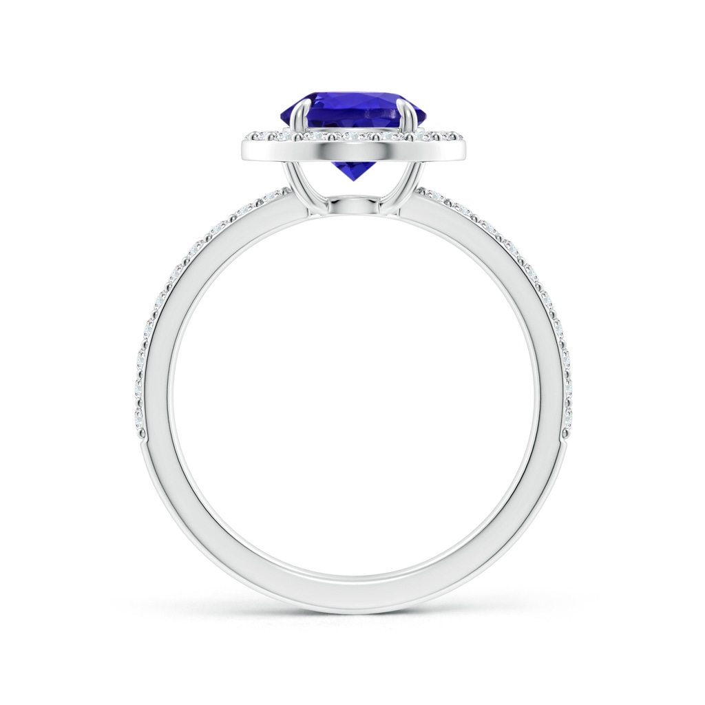 7.13x7.07x5.12mm AAA GIA Certified Vintage Style Tanzanite Halo Ring in P950 Platinum Side 199