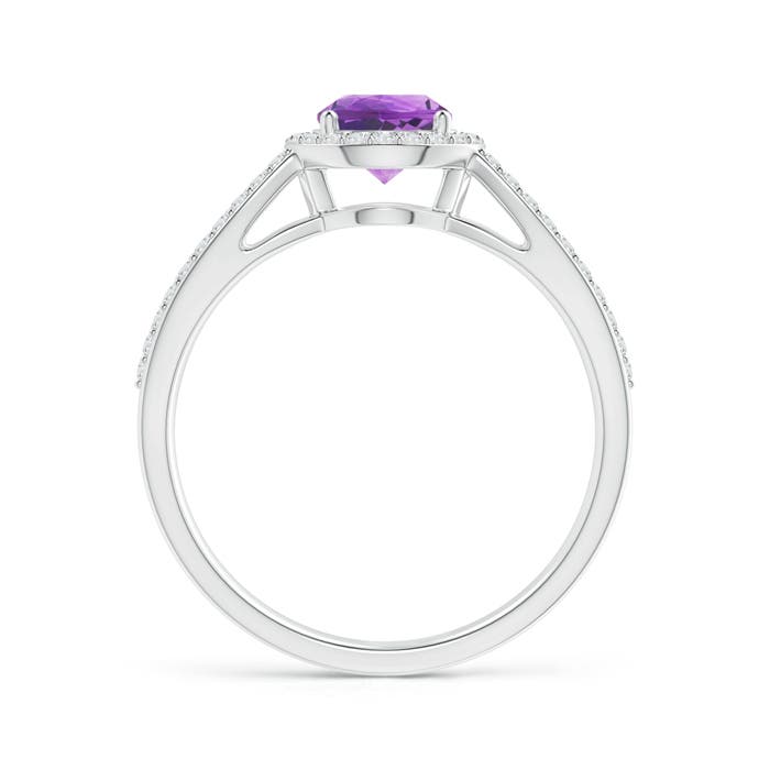 AA - Amethyst / 1.08 CT / 14 KT White Gold