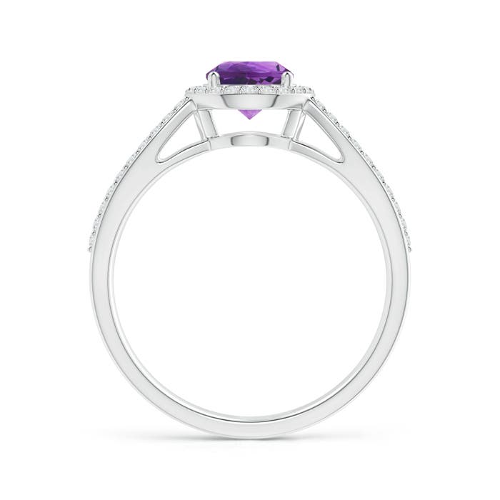 AAA - Amethyst / 1.08 CT / 14 KT White Gold