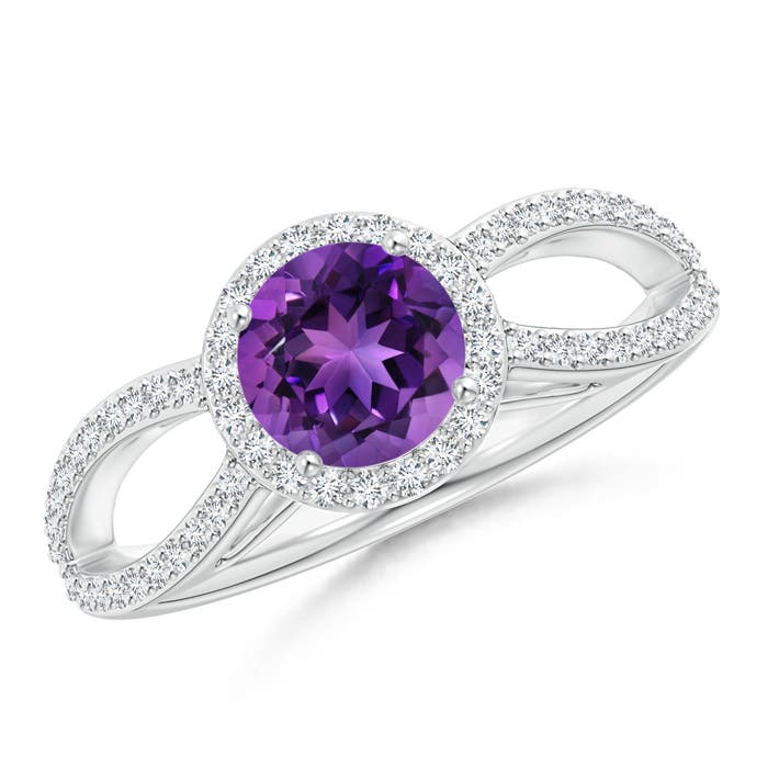 AAAA - Amethyst / 1.08 CT / 14 KT White Gold