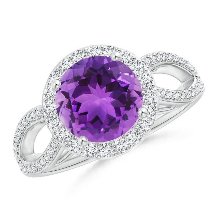 AAA - Amethyst / 2.16 CT / 14 KT White Gold