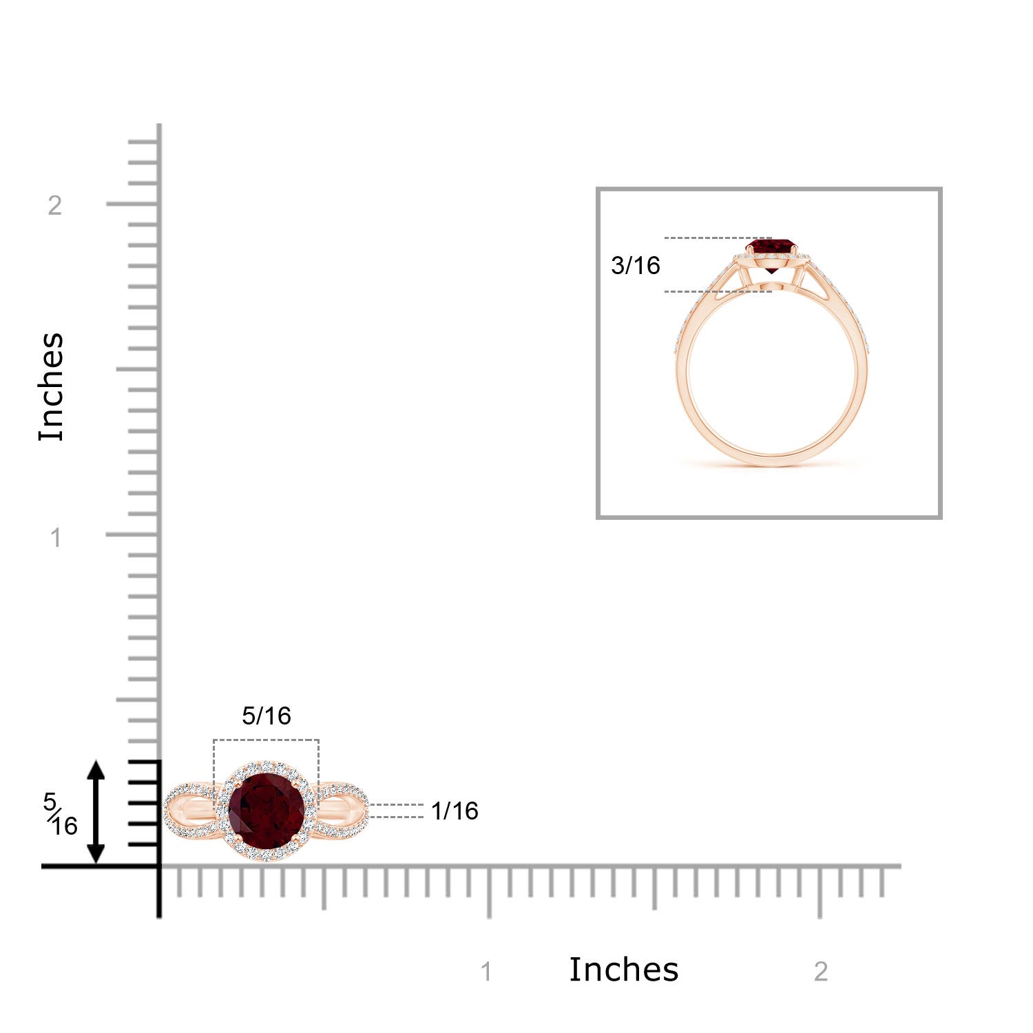 A - Garnet / 1.28 CT / 14 KT Rose Gold