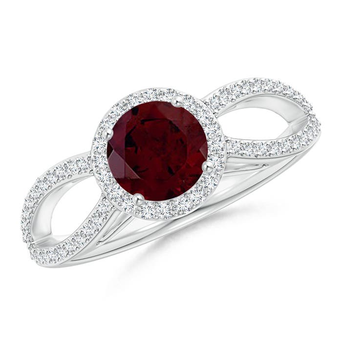 A - Garnet / 1.28 CT / 14 KT White Gold