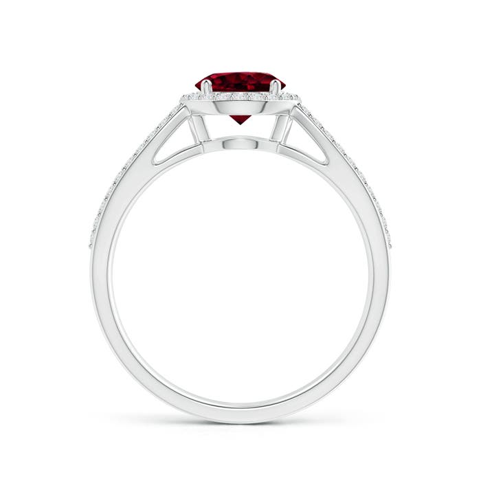 A - Garnet / 1.28 CT / 14 KT White Gold